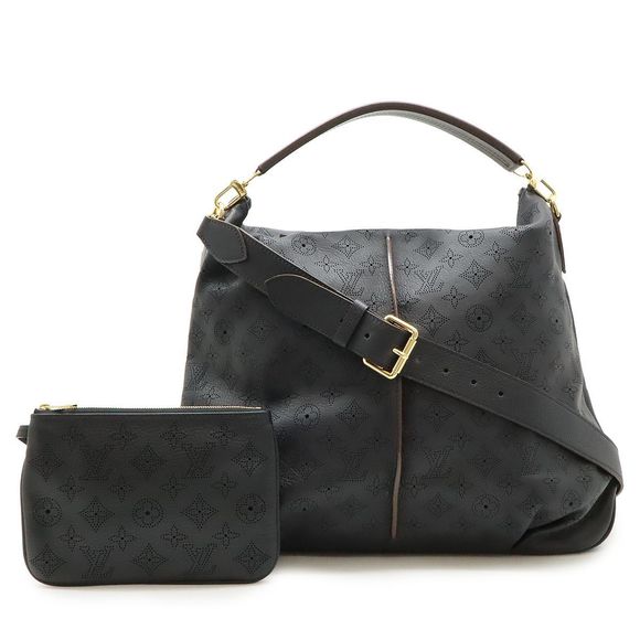 Louis Vuitton Mahina Serene MM Handbag 2WAY Shoulder Bag Diagonal Noir Black - Picture 1 of 8